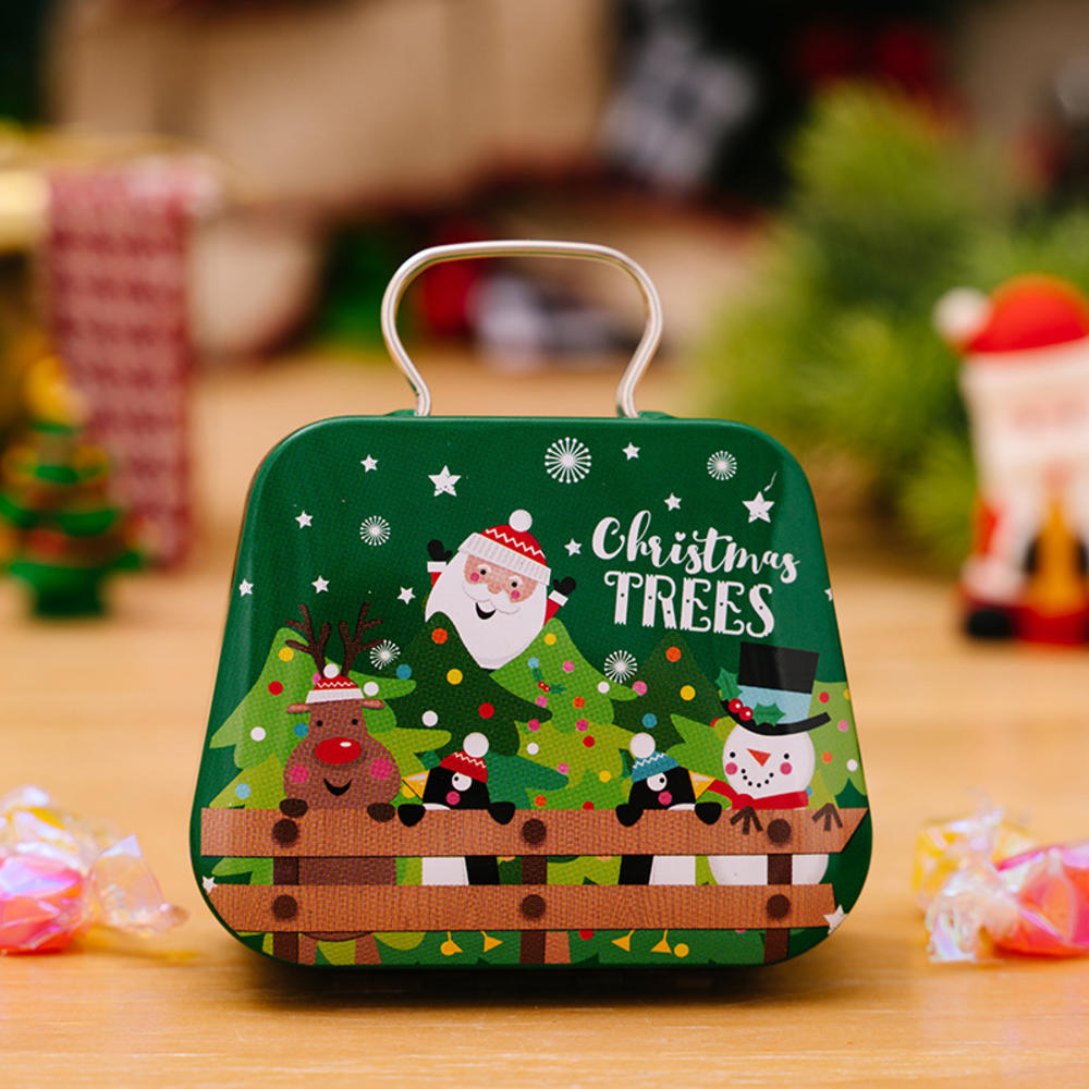 

Christmas Supplies Christmas Tree Shape Tin Gift Box Cartoon Printed Tinplate Boxes Candy Storage Containers For 2025 Xmas Decor as show