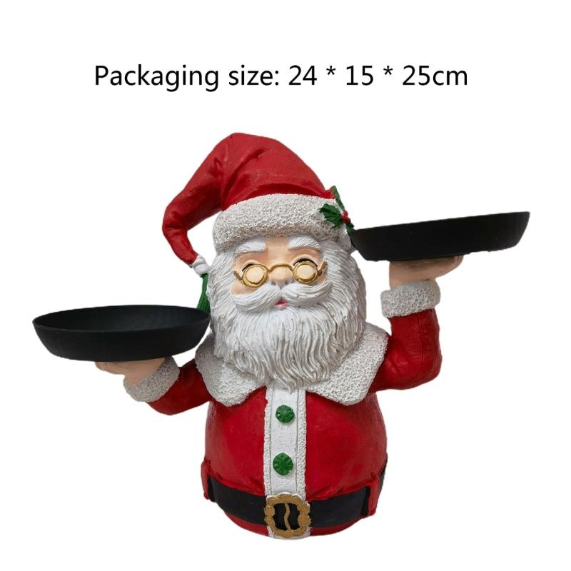 Weihnachts-Leckereien-Halter Niedliche Weihnachtsmann-Schale Festliche Snacks-Ständer Weihnachts-Schneemann-Leckereien-Halter Weihnachts-Geschirrhalter Tablett