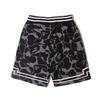 Men’s camouflage letter-print shark shorts, straight-leg fit, with woven trim