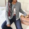 European and American Y2K Spice Girls Button Solid Color Long Sleeve Sweater Wool Women's Autumn