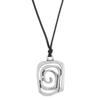 New Arrivals Retro Handmade Weaving Classic Leather Rope Vortex Pendant Necklace