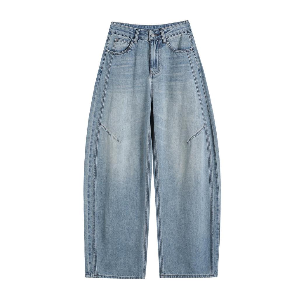 High Street Hot Girl Wide-Leg Jeans: Women's Spring/Autumn Bestseller, Flaw-Hiding, Loose-Fit, American Style Floor-Length Pants