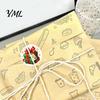 Snowman Gingerbread Man Decals Christmas Round Stickers, Santa Claus And Patterns Print, Baking Packaging Seal Self Adhesive Holiday Envelope