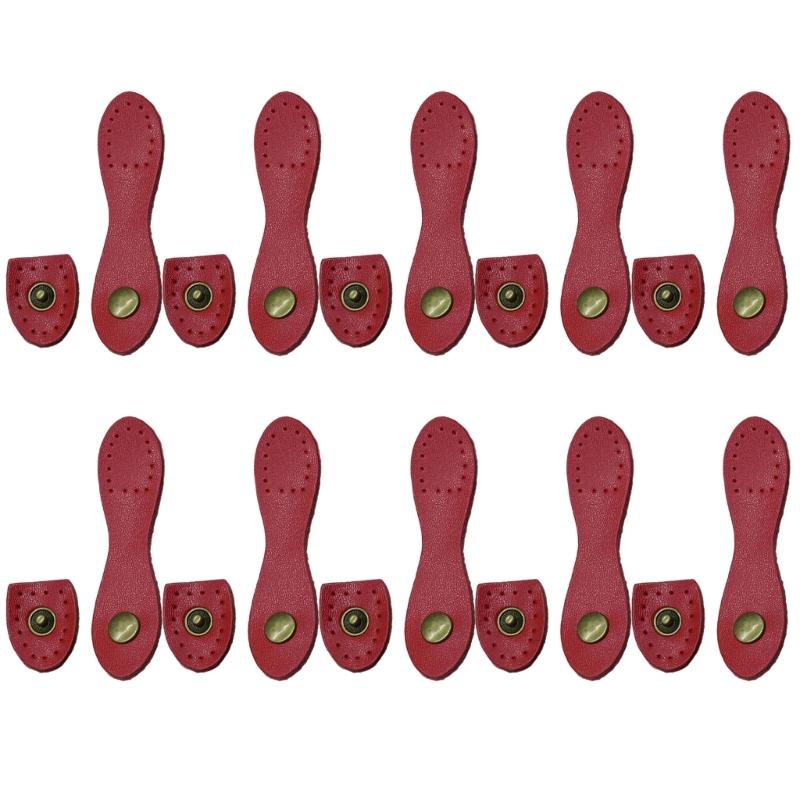 10 Pcs Sew On Leather Snap Buckles Practical Snap Button Closure Leather Purse Closure Fasteners with Sewing Holes