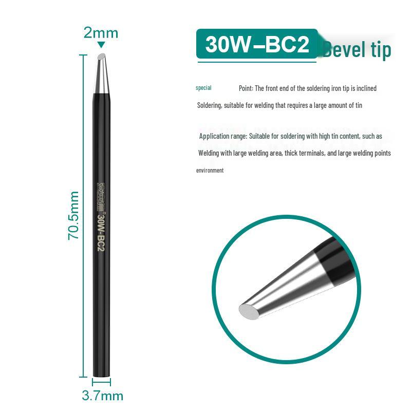 Electronic Welding 30W/40W/60W Pointed & Horseshoe Black Diamond Soldering Iron Tip