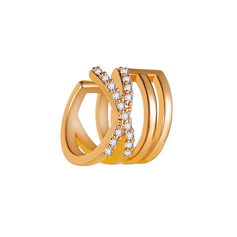 

Минималистичные европейские и американские клипсы-каффы в виде креста, многослойные U-образные серьги без прокола - Простой, стильный дизайн