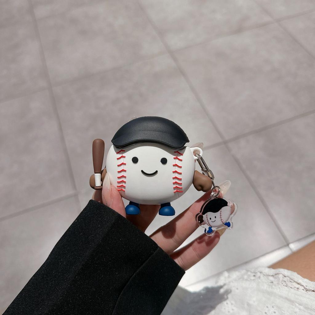 Cute Baseball Boy Pattern Headphone Cover For AirPods Pro2 Pro 3 2 1 Generation Case For AirPods 4 Pro 2 2nd Funda With