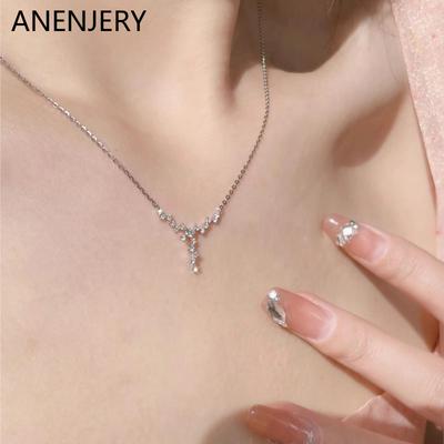 Zircon Star Necklace for Women Niche Delicate Design Collar Chain Jewelry Gift Accessories