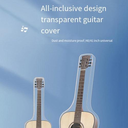 Roisin 1 Piece Guitar Dust Cover Transparent Translucent Dustproof Waterproof Acoustic Electric Guitar Cover Protective Storage Bag