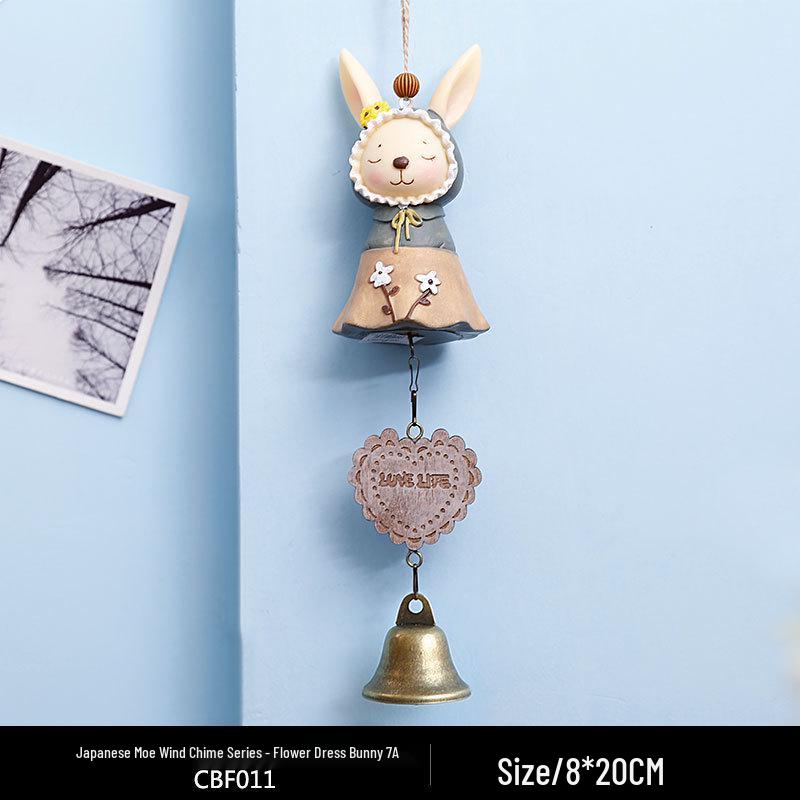 Totoro Ceramic Wind Chime Ornament - Cute Japanese Wall Decor for Girls' Bedroom