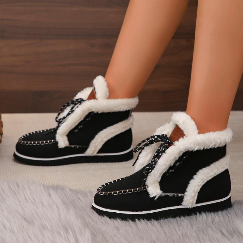 New Winter Women Boot Plush Warm Flat Cotton Shoes for Women Outdoor Casual Comfortable Boot Women Fashion Platform Boot