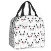 Kawai Cats Thermal Insulated Lunch Bag Women Cute Animal Kitten  Tote for School Office Outdoor Storage Food Bento Box