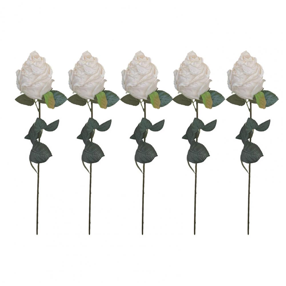 

Artificial Flowers High-quality Artificial Roses Bulk Artificial Roses for Home Decor Events Realistic Faux Flowers for Wedding M білий