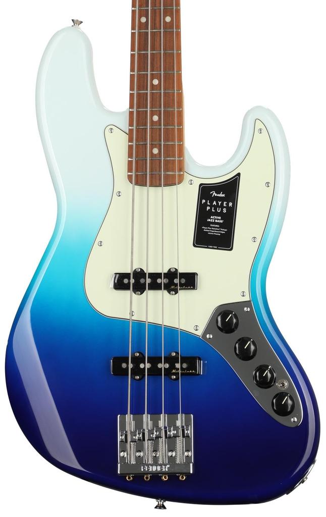 Fender Fender Mexican electric bass Player Plus Jazz Pau Ferro Belair Blue with soft case Bass®, Fingerboard,