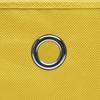 VidaXL Boîtes de rangement 10 pcs Jaune 32x32x32 cm Tissu