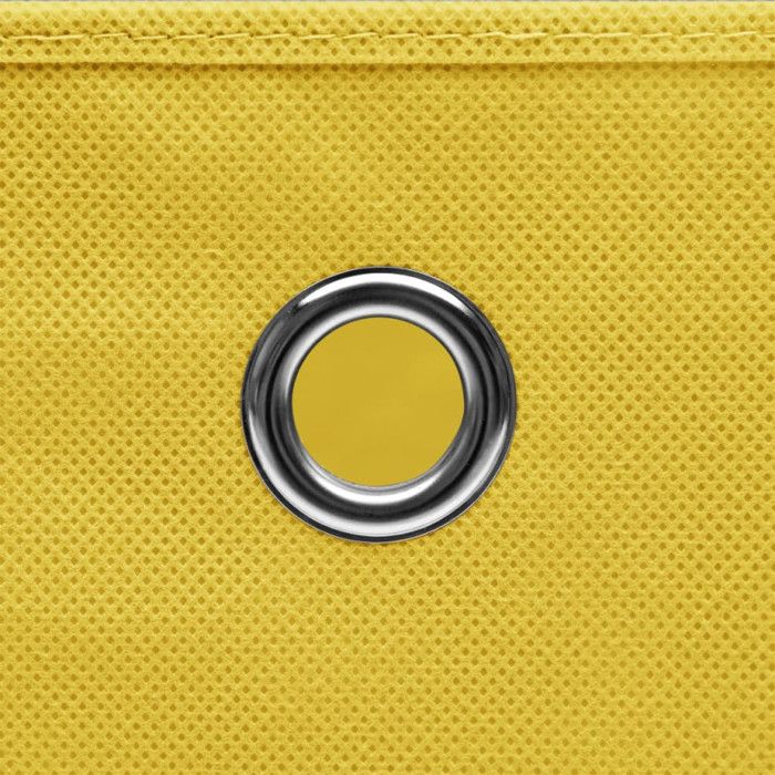 VidaXL Boîtes de rangement 10 pcs Jaune 32x32x32 cm Tissu