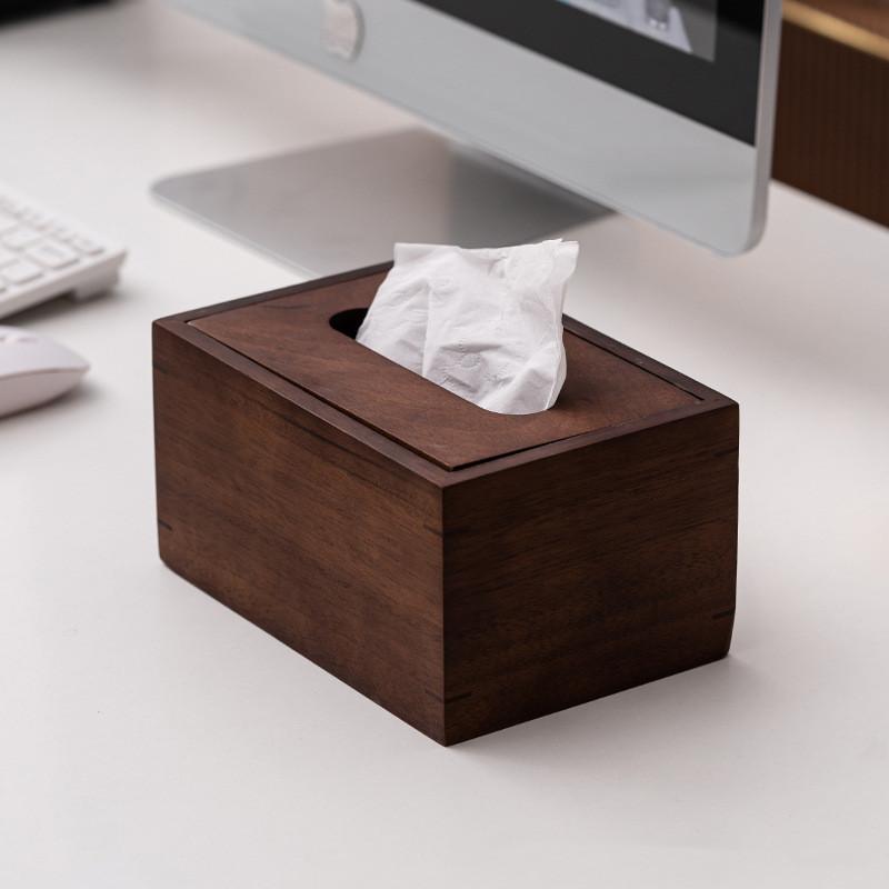 Luxury Walnut Tissue Box, Napkin Holder, Rectangular Storage Rack, Living Room Remote Control Storage Box, Kitchen Supplies