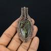 Dragon Blood Jasper Pendant, 999 Copper Wire Wrapped Gemstone Jewelry, Handmade Pendant, For Thanksgiving