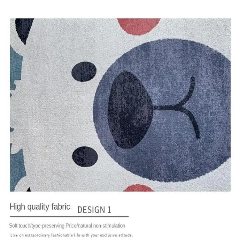 Cartoon Carpets for Living Room Cute Bedroom Decor Round Rugs Non-slip Chair Floor Mat Children's Room Bedside Carpet Study Rug