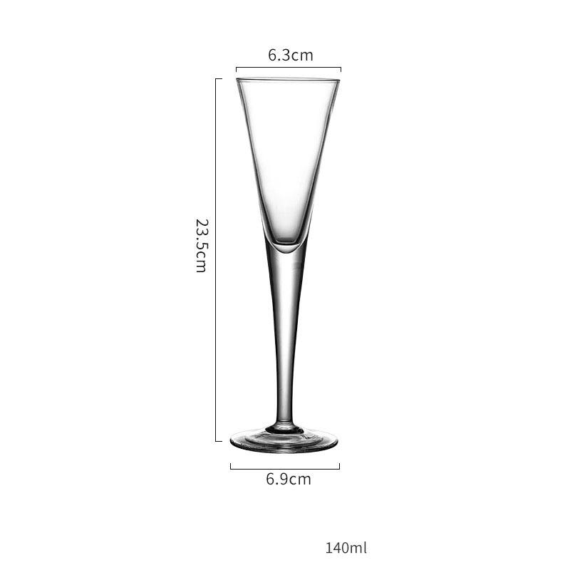 Crystal Glass Cup Champagne Glass Personalized Martini Glass Bubble Glass V-shaped Glass Bar Table Ornaments Cocktail Goblet Cup