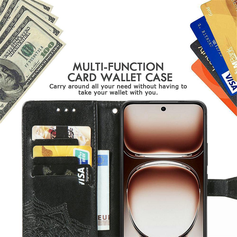 Reno13 FS Reno 12F 12FS 13 14 Pro 5G 4G Flip Case Leather Wallet 3D Mandala Card Funda for OPPO Reno 12 Case 14F 13FS 13F Cover