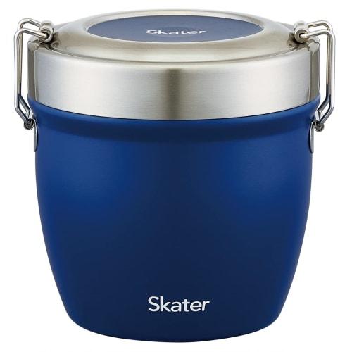 Skater Antibacterial Insulated Lunch Box, Rice Bowl Shape, Stainless Steel, 550ml, Blue, STLBD6AG-A