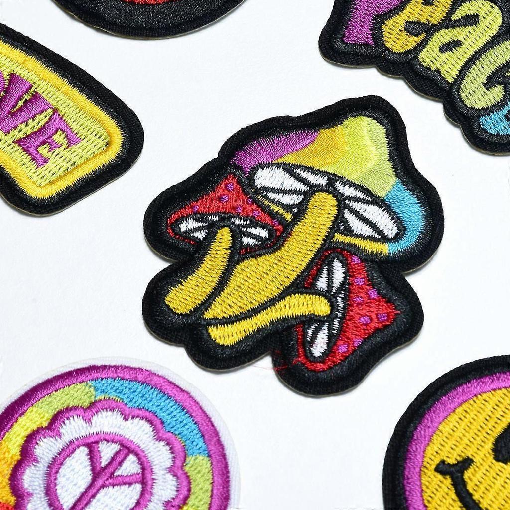 12 Embroidered Cloth Stickers, Cartoon Animal Flower Embroidery Stickers, Patch Holes, Decorative Stickers, Patch Stickers