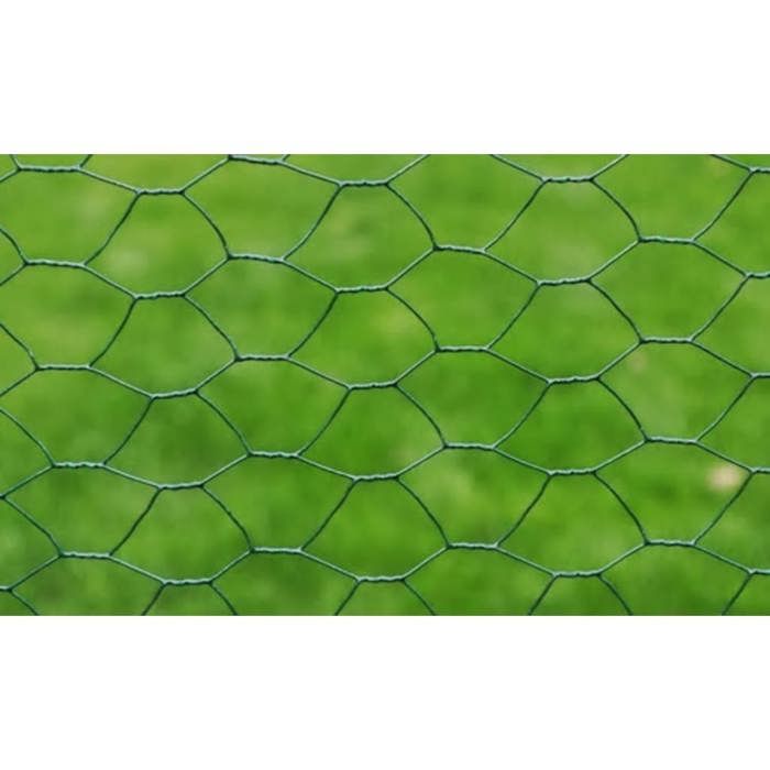 VidaXL Chicken Wire with PVC Coating 25x0.5 M Green, Fence, Barrier,, Fences, Barriers 140404