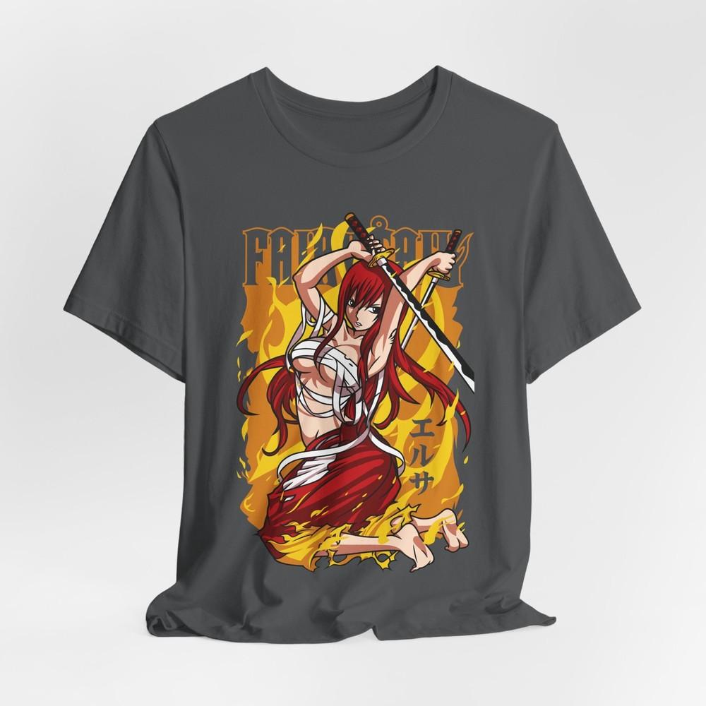 Fairy Tail | Erza Scarlet | Custom Anime Sword Warrior Shirt XL