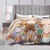 ButterBear Love Warm Blanket Camping Plush Throw Blanket Graphic Bedroom Flannel Bedspread Sofa Bed Cover