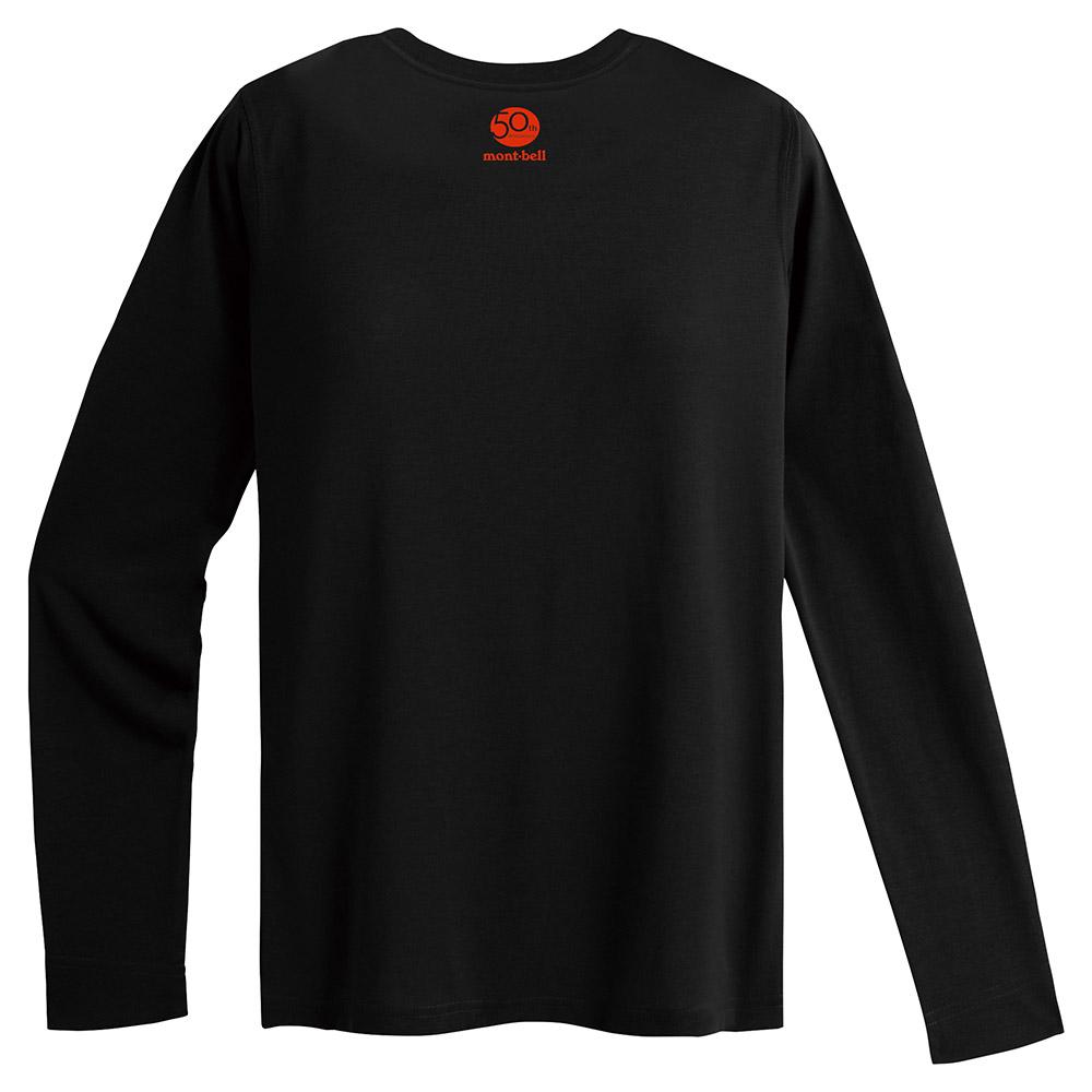 MONTBELL Hiking Outing Camping Crew Neck Travel Quick Dry Breathable Long Sleeve T-Shirt Women's Black
