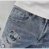 Korean Style European Fashion Bear Print Slim Jeans for Men