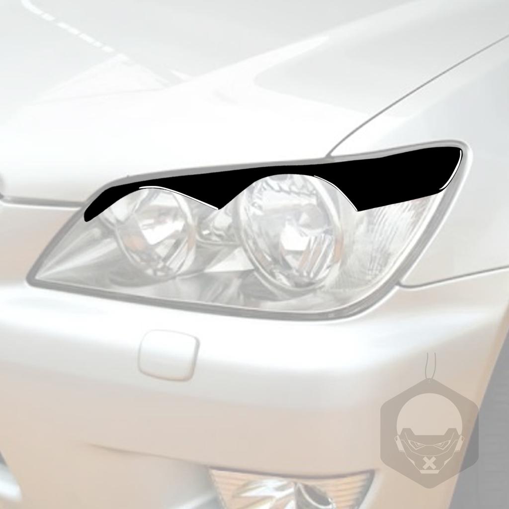 For Lexus IS300 IS200 RS200 Altezza 1998-2005 Accessories Car Black Plastic Rear Light Eyebrow Trim Sticker