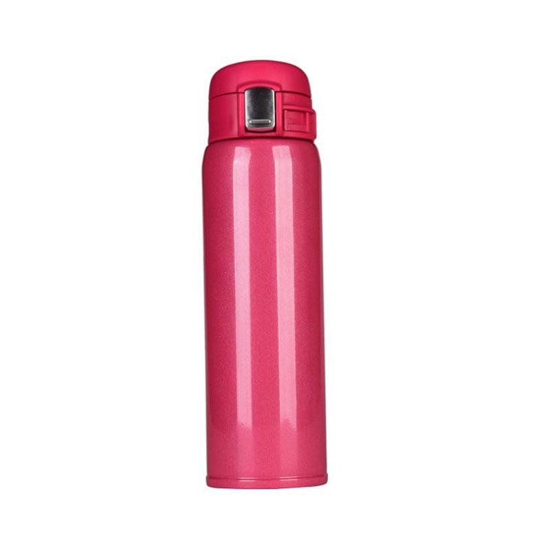 500ml Stainless Steel Vacuum Thermos One Click Flip Lid Portable Insulated Water Bottle for Office Travel Outdoor