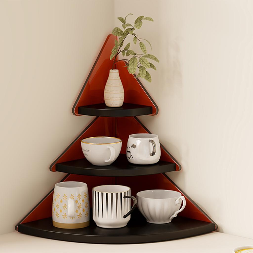 Corner Mug Rack Desktop Cup Holder, 3 Tier Coffee Corner Organizer Shelf For Mugs, Tea Cups And Small Storage