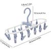 Portable Foldable Clothes Drying Rack, 20 Rotating Clips, Multi-Purpose Laundry Hanger for Underwear, Socks, Indoor/Outdoor Use, Compact, Lightweight
