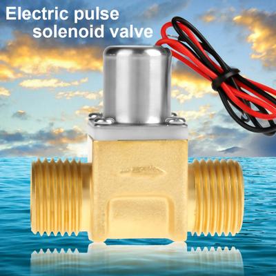 DC 4,5 V 1/2" waterstroompuls elektromagnetische klep messing solenoïdeklep