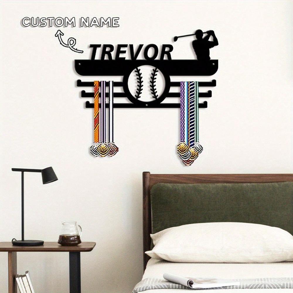 Creative Baseball Trophy Metal Display Stand with Hook for Sports Gifts Wedding Ramadan Home Decor