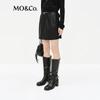 MO&Co. Faux Leather A-Line Mini Skirt