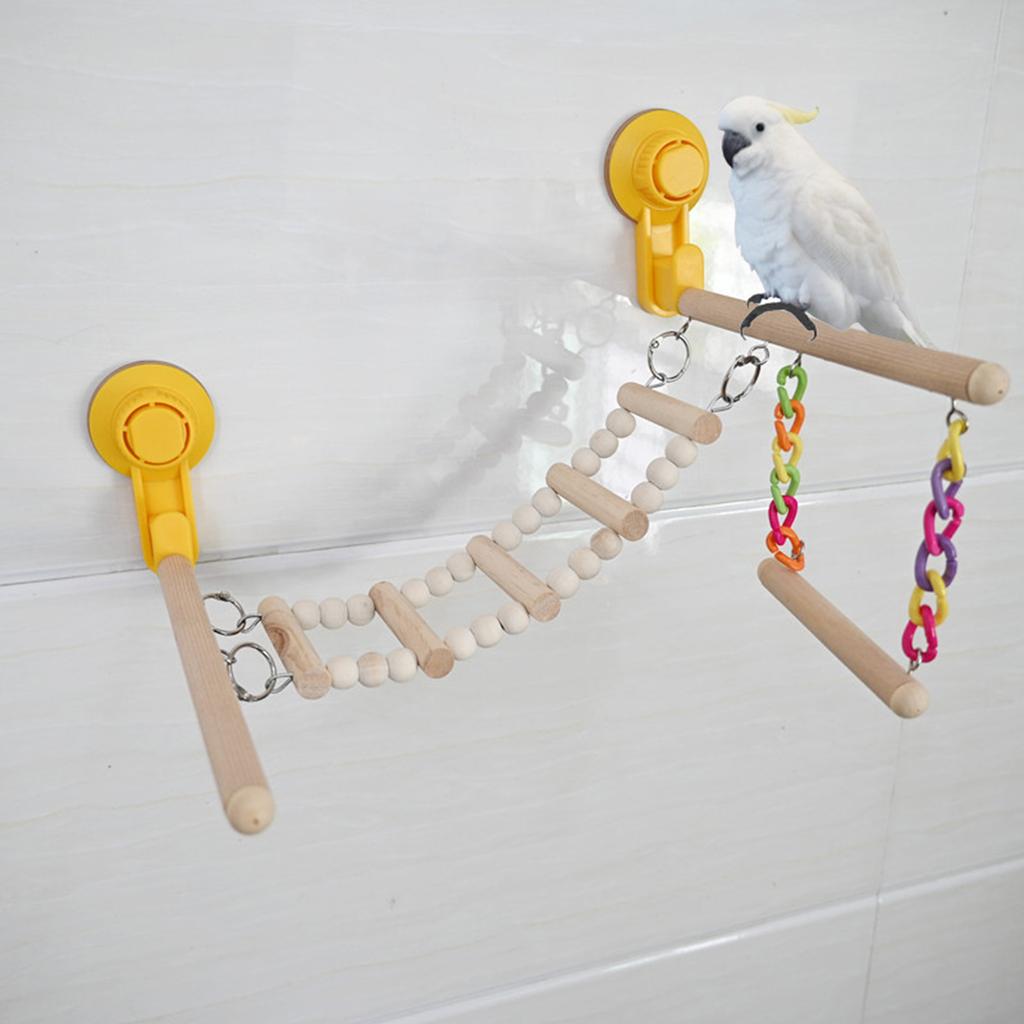 Vogel Sitzstange Natur Holzständer für Papageien Conure Supplies Wellensittiche Schleifkratzer für kleine mittelgroße Papageien Rack Spielzeug