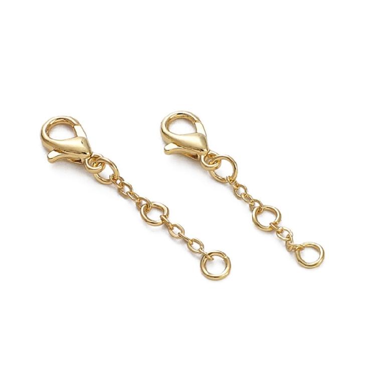 Sturdy Brass Adjustable Chain Portable Keychain with Lobster Clasp Fashion Accessory for Tent and Luggage Daily Use