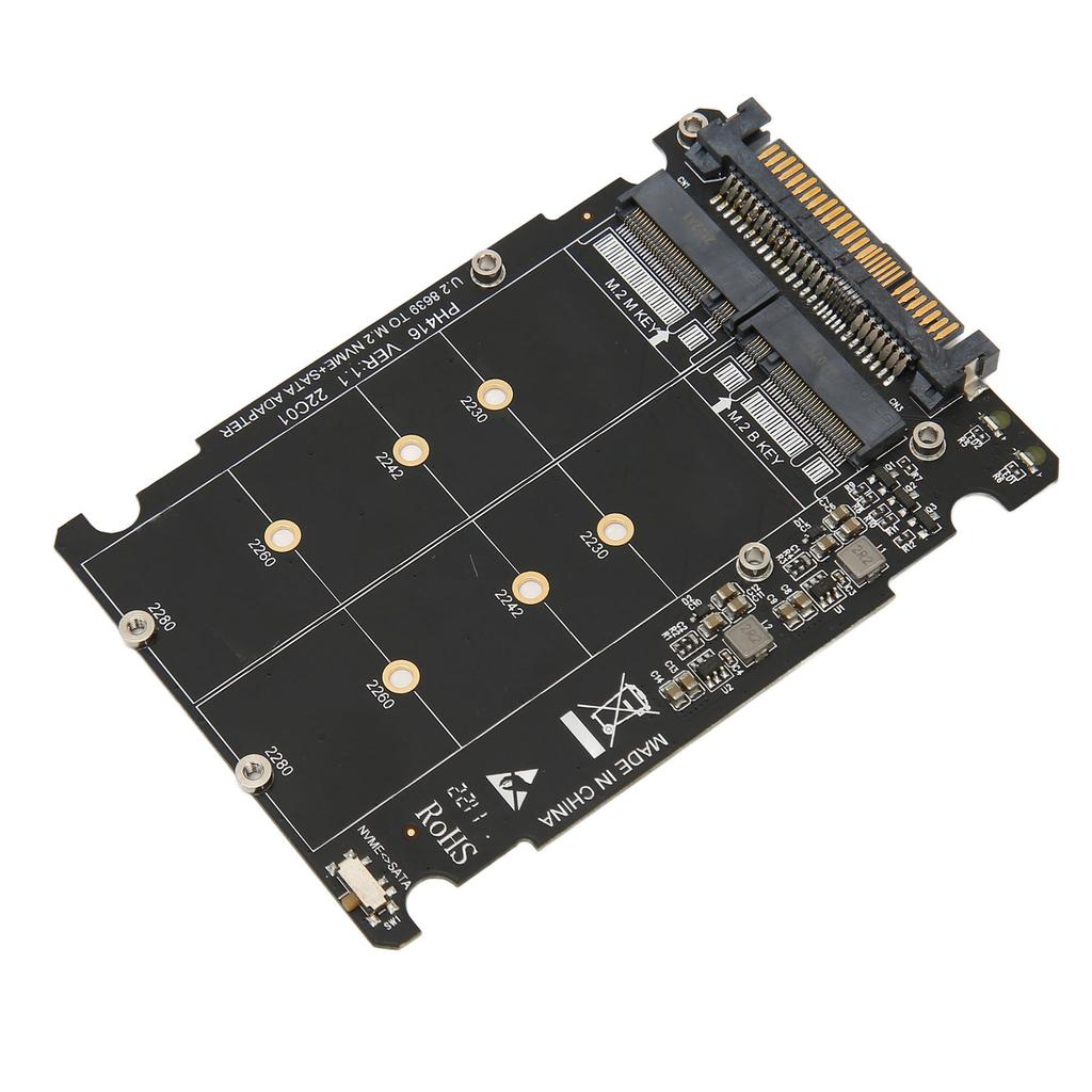 NVME U.2 To Combo NGFF M.2 SATA PCIe SSD Adapter 40Gbps Stable Operation SFF8639 SSD Adapter for