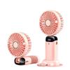 Portable N15 USB Foldable Handheld Fan with Digital Display & Long Battery Life for Desktop or Hanging Neck Use