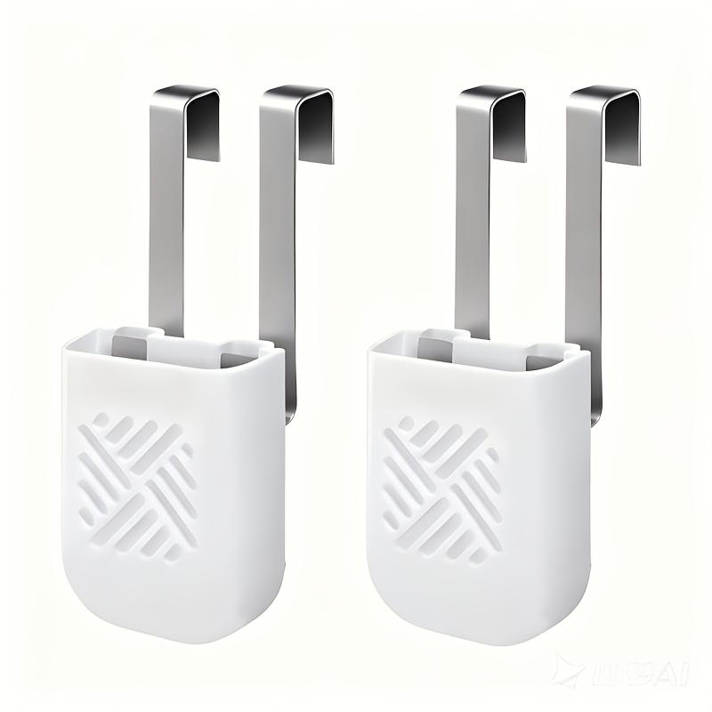 1/2 Pcs Hanging Toilet Tank Cleaner Holder With Stainless Steel Hook Storage Hollow Design Release Easy Clean Bathroom Accessory