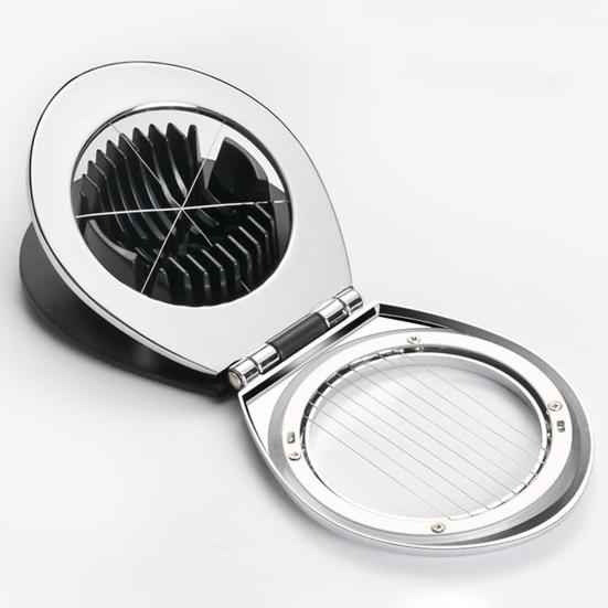 Egg Slicer 2 Modes High Hardness Rust-proof Uniform Thickness Ergonomic Handle 2 In 1 Egg Cutter Kitchen Gadget