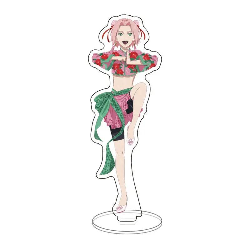 Japan Naruto Acrylic Stand Shippuden Uchiha Sasuke Sakura Desktop Decoration Doll anime figure character Xmas present 15cm