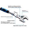 Adjustable Ratchet Wrench 10 Inch 180 Degree Folding Spanner Multifunction 5 In 1 Torque Wrench Tool