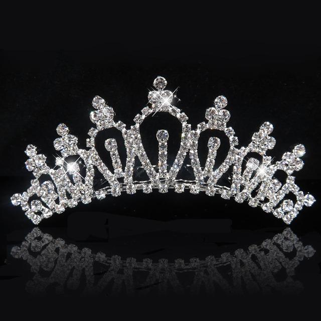 Princess Crown For Girls Party Bridal Crown Tiara Diadem Crystal Floral Wedding Bridal Hair Accessories Head Jewelry Gifts