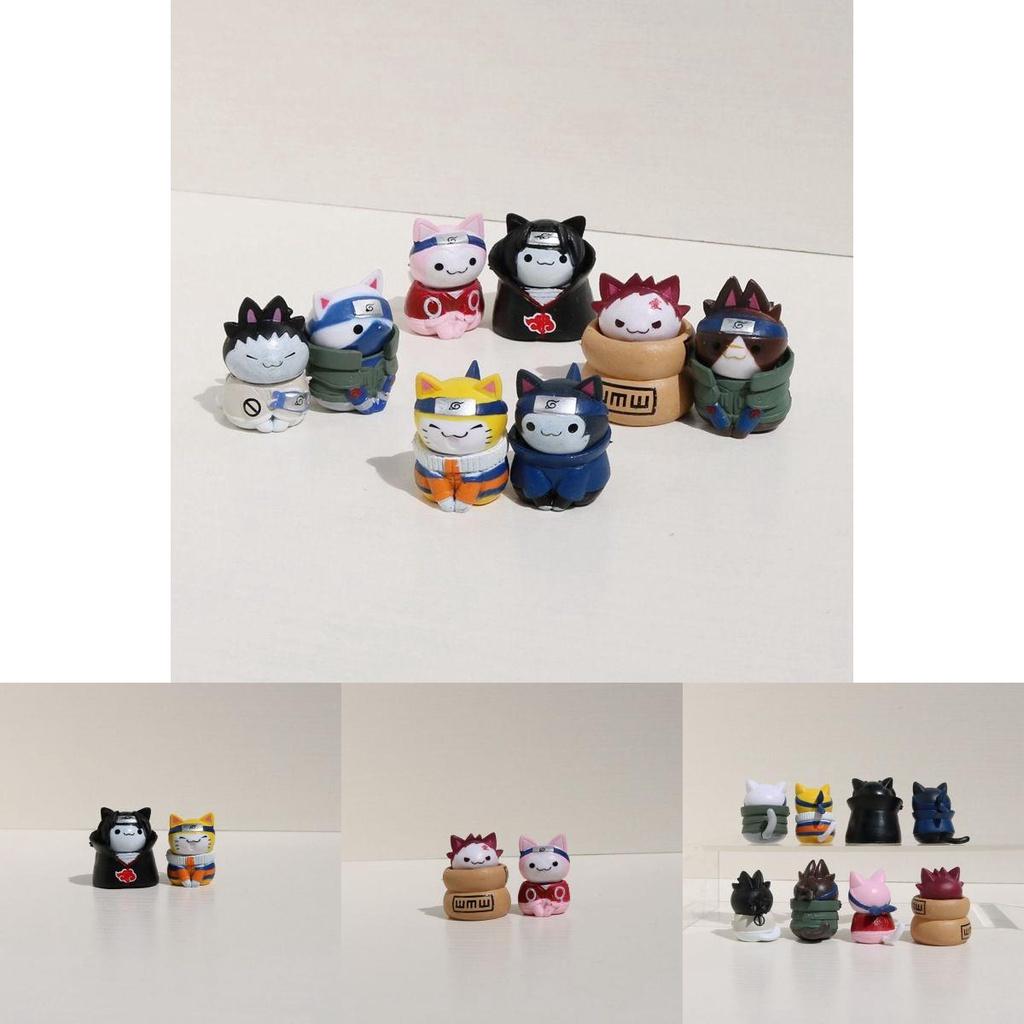 Captivating 8pcs Naruto Cat Action Figures Toys Anime Model Doll Kids Gift