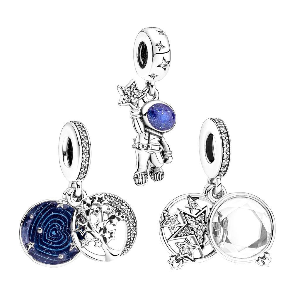 Colgante de plata S925 con forma de estrella asimétrica brillante, compatible con pulseras originales, ideal como regalo de cumpleaños para mujer.